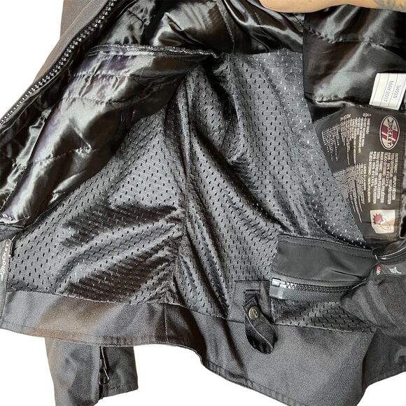 Joe Rocket Women's Motorcycle Jacket Black Full-Zip Reflective Piping Sz S - Picture 8 of 8